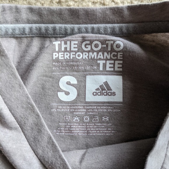 Adidas Women's Gray Logo Muscle Tee Small - Picture 3 of 3